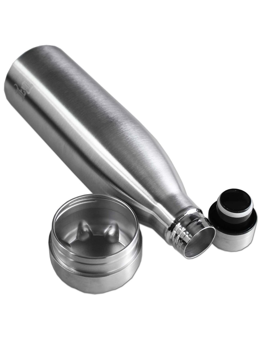 Borraccia in Acciaio Inox con Comparto 007