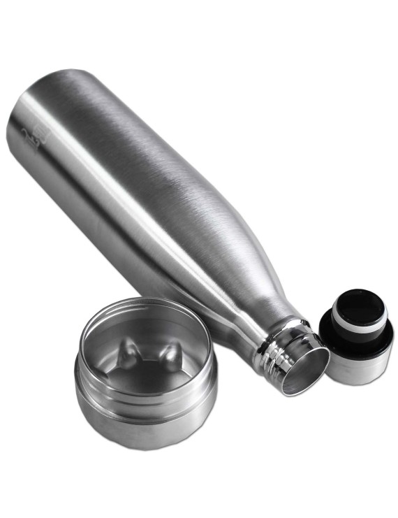 Borraccia in Acciaio Inox con Comparto 007