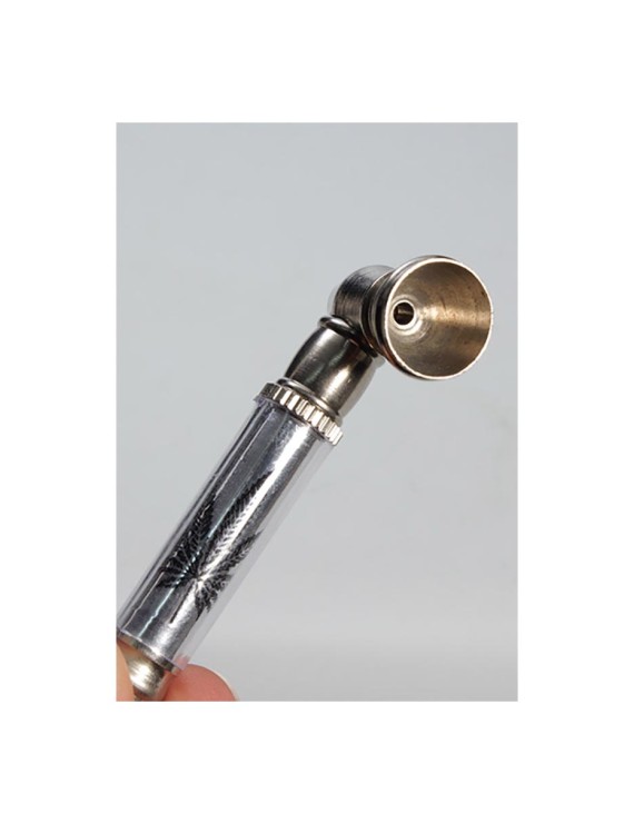 Pipa Metallo Svitabile Black Leaf - Sistema Filettatura