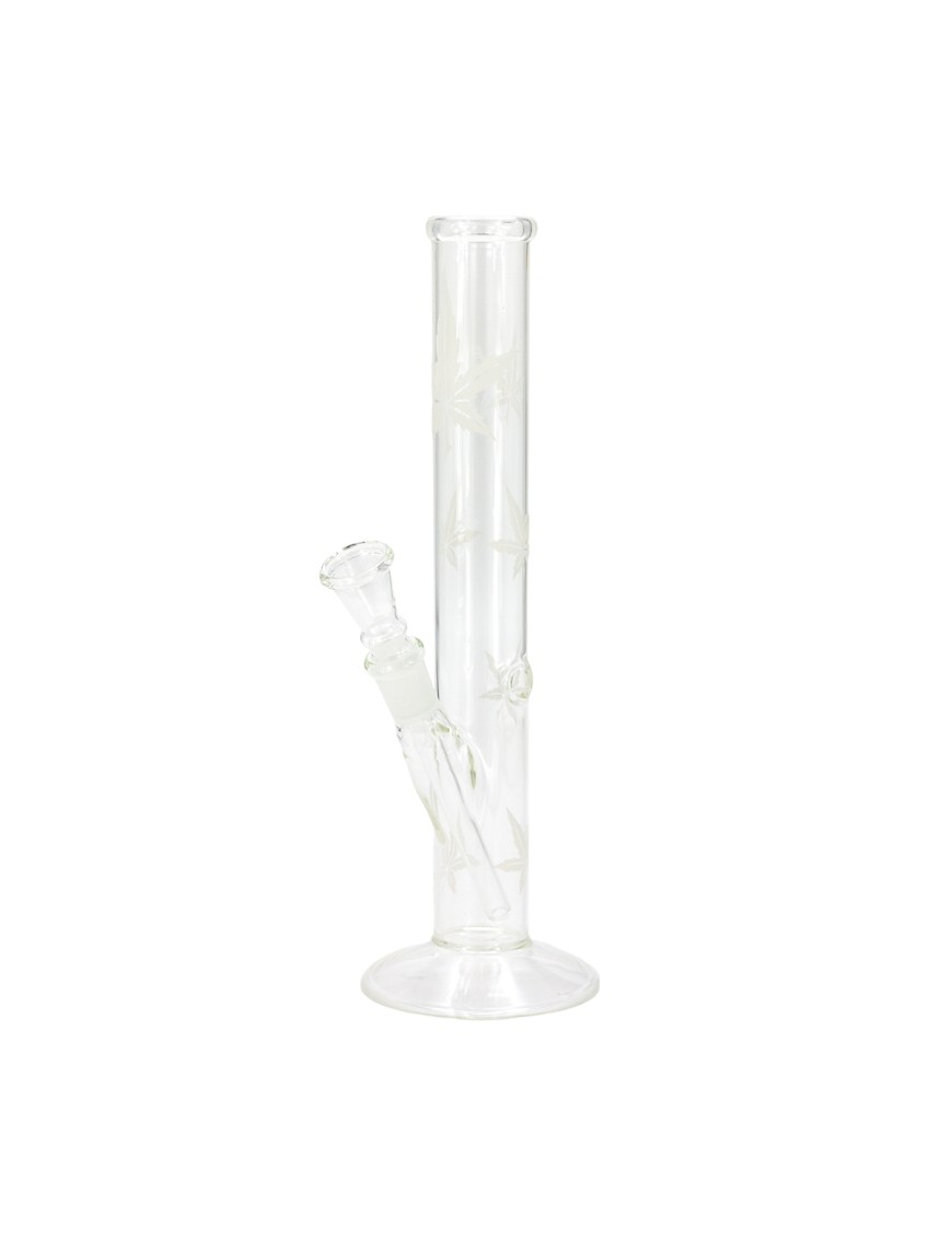 Bong Vetro Foglia Satinata 26cm - Attacco 14.5mm – Hemporium