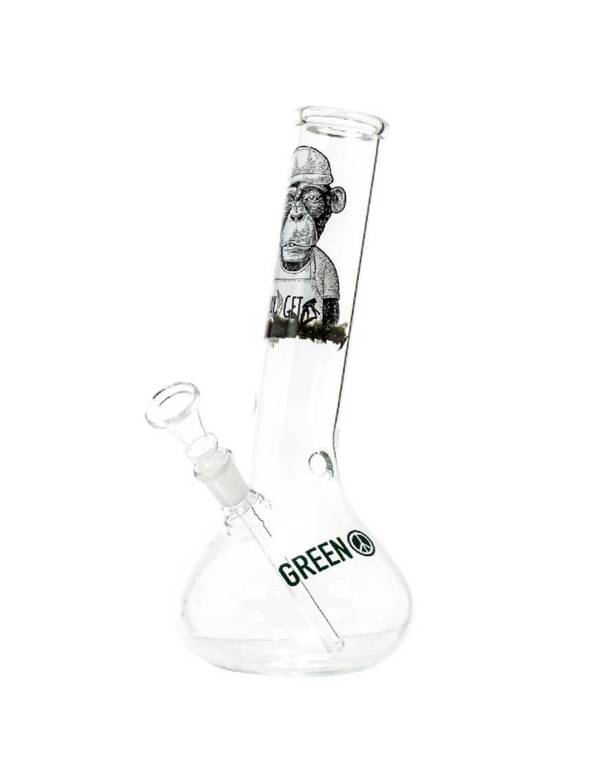 Greenline Bong in vetro trasparente 25 cm