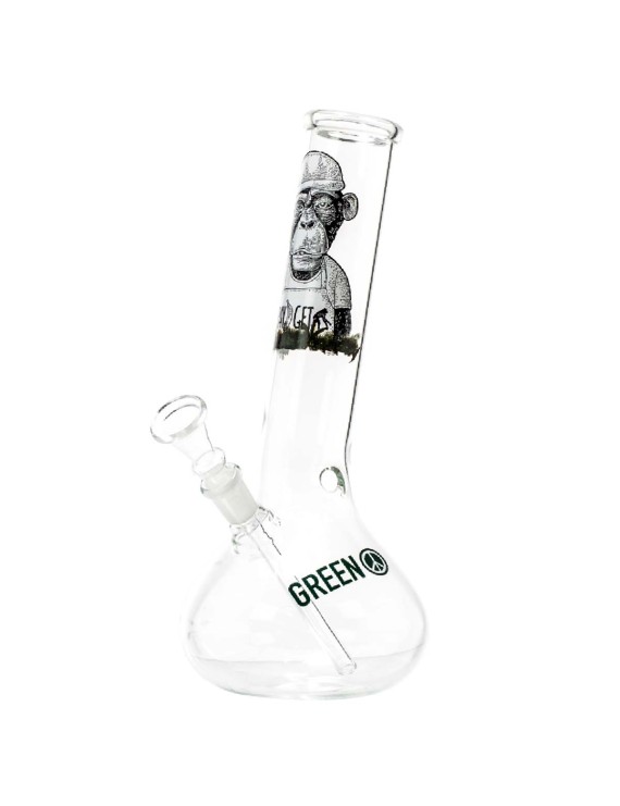 Greenline Bong in vetro trasparente 25 cm
