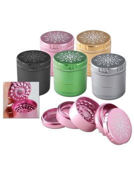 Black Leaf Flower Grinder – 5 parti Ø 63 mm | CNC Premium