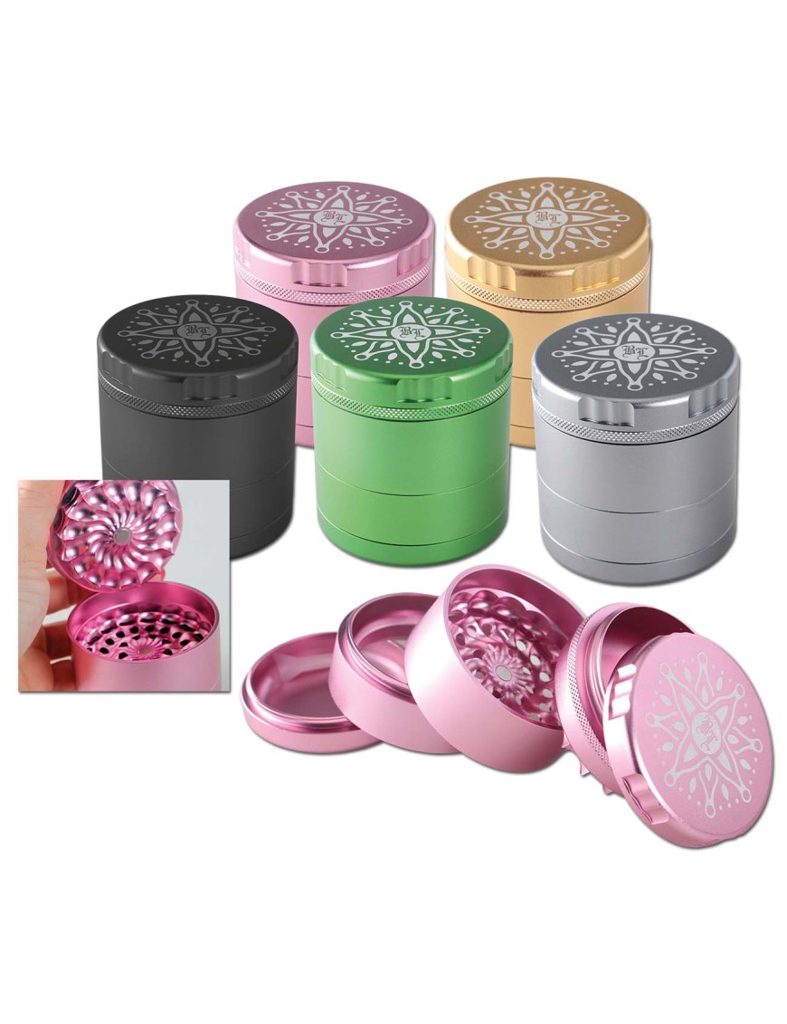 Black Leaf CNC Flower Grinder 63 mm | 5 parti senza denti