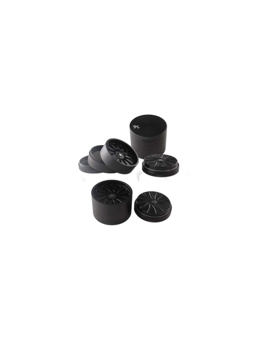 Black Leaf CNC Flower Grinder 63 mm | 5 parti senza denti