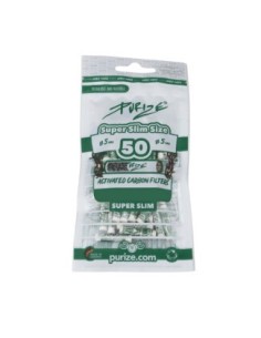 PURIZE® Vidrio | 50 Super Slim Size | Filtro a Carbone Attivo