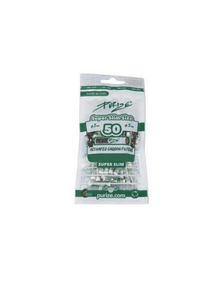 PURIZE® Vidrio | 50 Super Slim Size | Filtro a Carbone Attivo