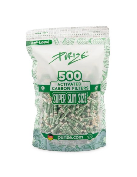 Filtri Carboni Attivi XTRA Slim PURIZE® 500pz - Hemporium