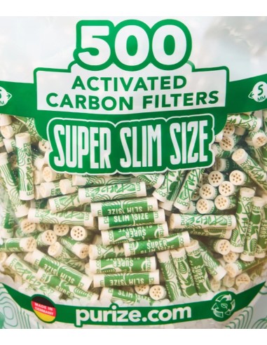 Filtri Carboni Attivi XTRA Slim PURIZE® 500pz - Hemporium