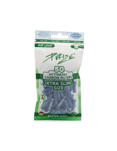 Filtri carboni attivi 6mm Purize Xtra Slim confezione 50 pezzi - Hemporium