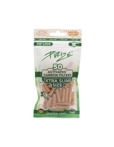 Filtri carboni attivi 6mm Purize Xtra Slim confezione 50 pezzi - Hemporium