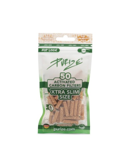Filtri carboni attivi 6mm Purize Xtra Slim confezione 50 pezzi - Hemporium