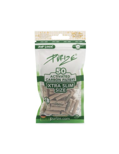 Filtri carboni attivi 6mm Purize Xtra Slim confezione 50 pezzi - Hemporium