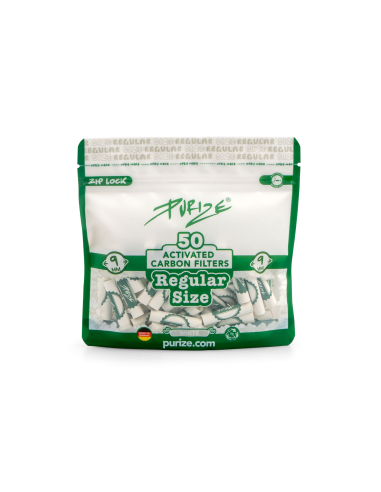 Filtri Carboni Attivi Pipe 9mm PURIZE 50pz | Hemporium – Hemporium
