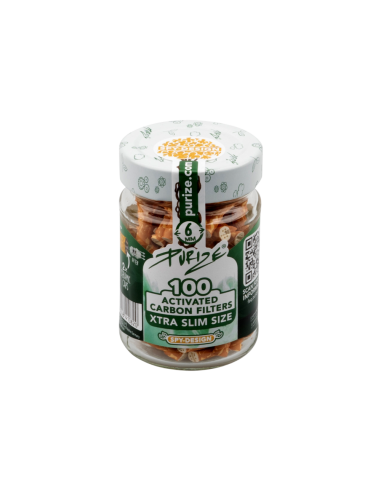 Filtri Purize Xtra Slim 100pz Carboni Attivi 6mm – Hemporium