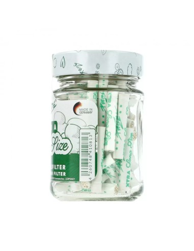 PURIZE® XTRA Slim Long Size Bianco 6mm | Filtro Carbone Attivo Cocco 60pz