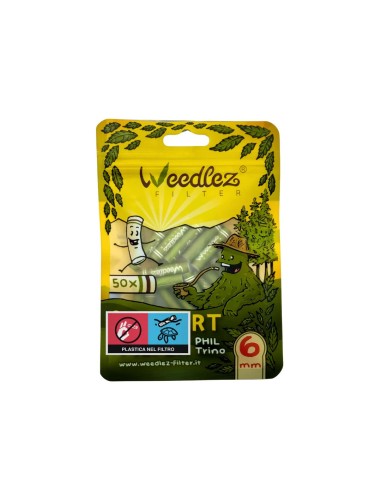 Weedlez® Phil Trino 6mm | Filtro Carbone Attivo 3-in-1 Trino™ | 50pz – Hemporium
