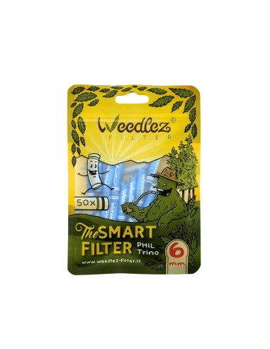 Weedlez® Phil Trino 6mm | Filtro Carbone Attivo 3-in-1 Trino™ | 50pz – Hemporium