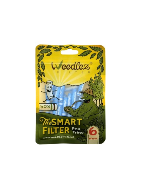 Weedlez® Phil Trino 6mm | Filtro Carbone Attivo 3-in-1 Trino™ | 50pz – Hemporium