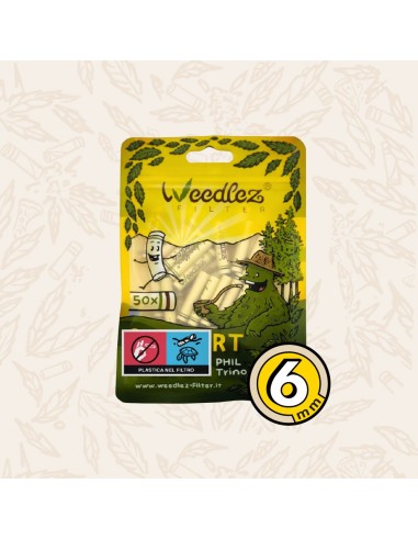 Weedlez® Phil Trino 6mm | Filtro Carbone Attivo 3-in-1 Trino™ | 50pz – Hemporium