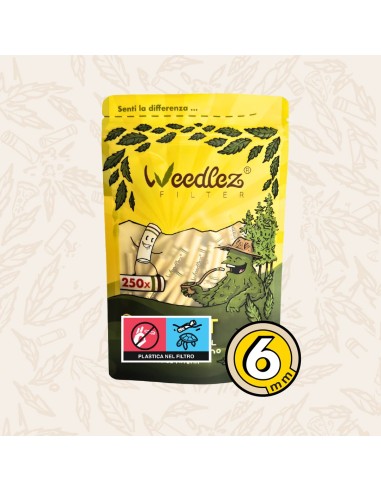 Weedlez® Slim Trino 5mm 250pz | Filtro Slim Carbone Attivo Trino™ – Hemporium