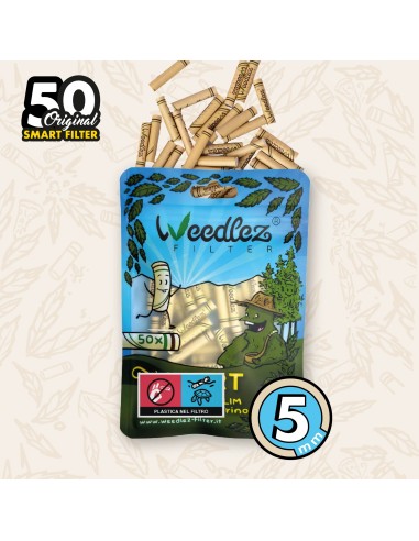 Weedlez® Slim Trino 5mm 50pz | Filtro Slim Carbone Attivo Trino™ | 4 Colori – Hemporium